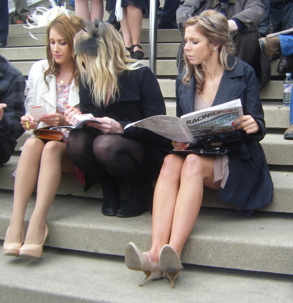 Street Pantyhose - UK Trash at the Races #96140827