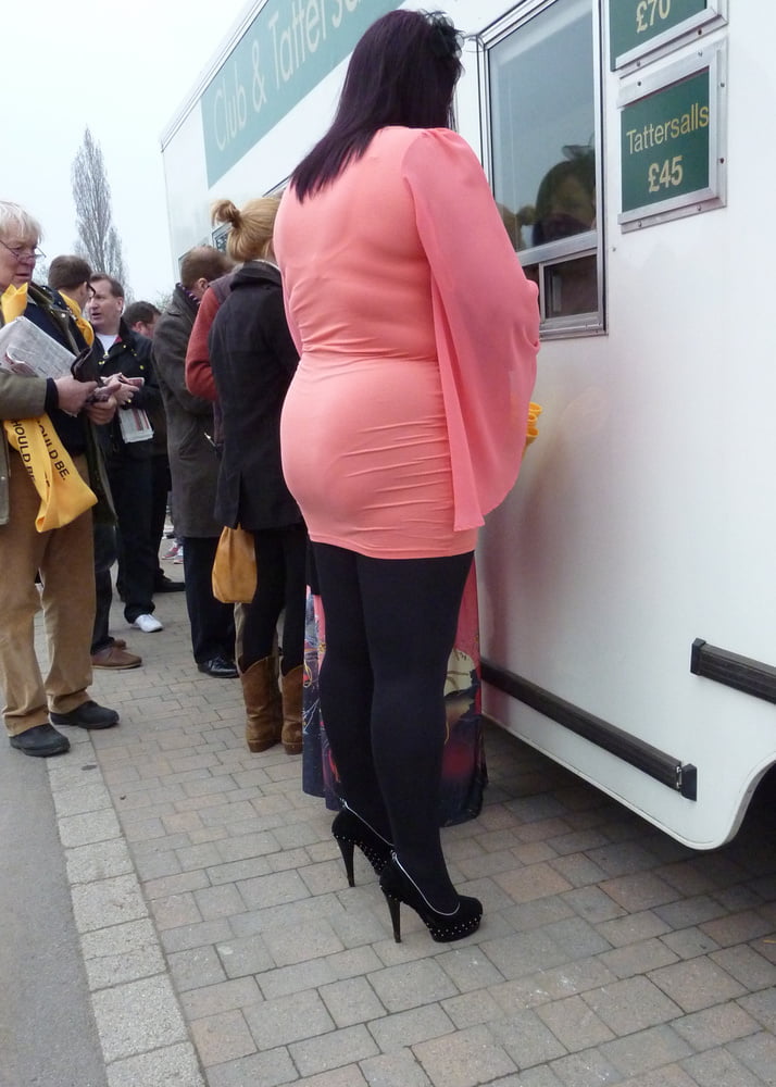 Street Pantyhose - uk trash at the race
 #96140869