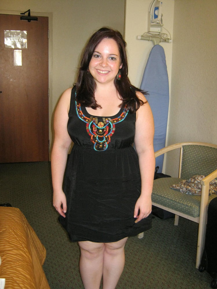 Cute Chubby In and Out of a Black Dress #104166532