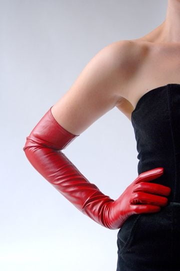Red Leather Gloves 3 - by Redbull18 #97298110