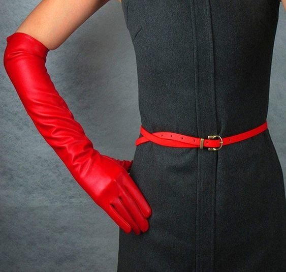 Red Leather Gloves 3 - by Redbull18 #97298125