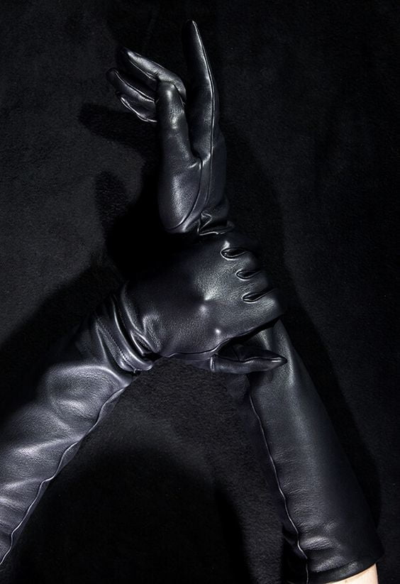 Black Leather Gloves 4 - by Redbull18 #96817315