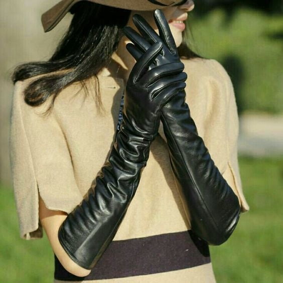 Black Leather Gloves 4 - by Redbull18 #96817393