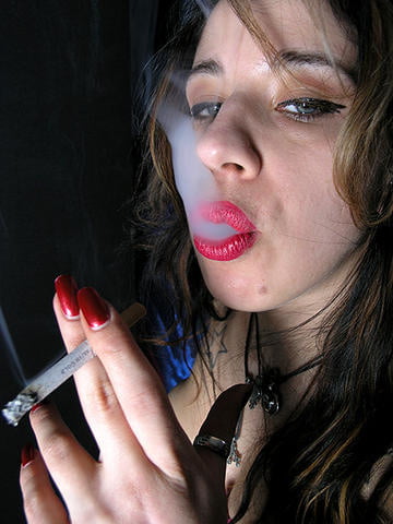 Sexy Vintage Exhales Smoking Women #105919770