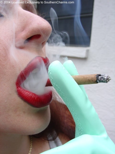 Sexy Vintage Exhales Smoking Women #105919773