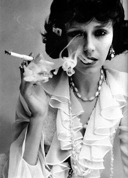 Sexy Vintage Exhales Smoking Women #105919776