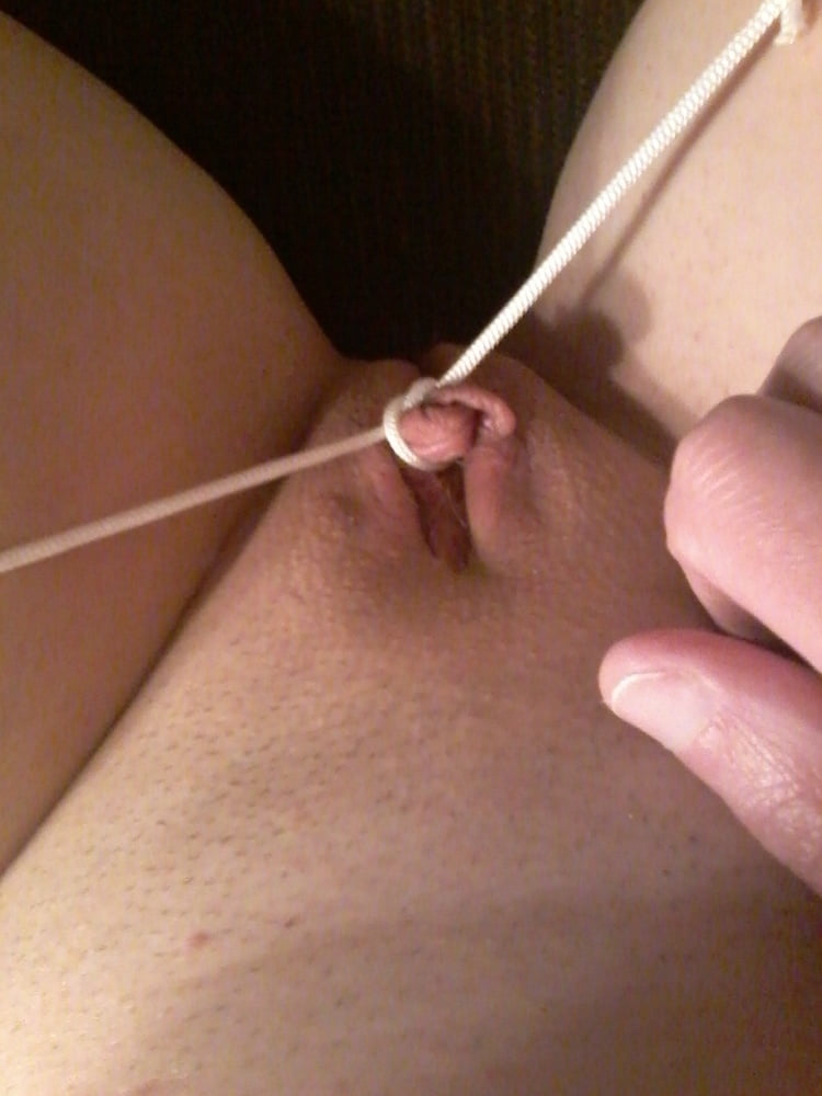 Pussy lips stretched with cables #99858190