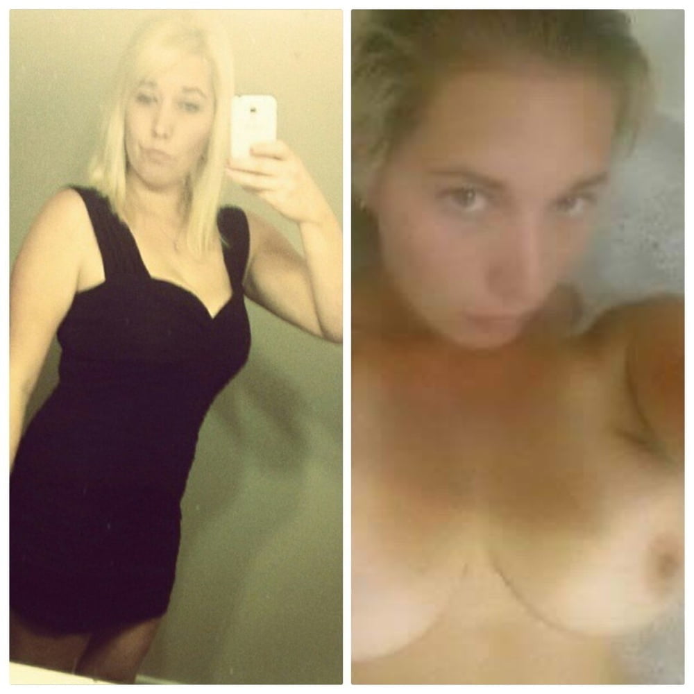 Blonde babes displayed on off dressed undressed before after #79804841