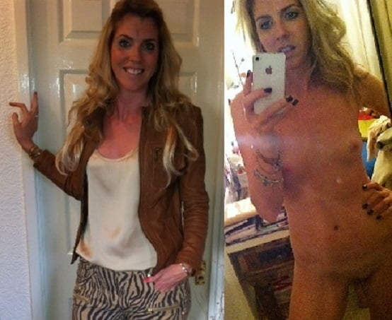 Blonde babes displayed on off dressed undressed before after #79804862