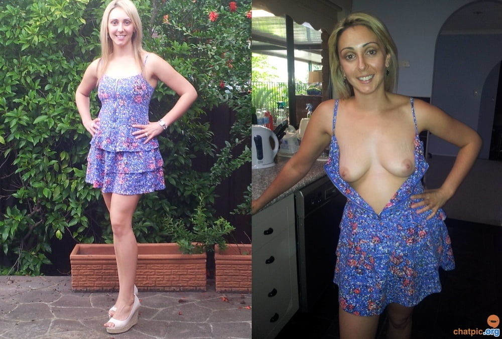 Blonde babes displayed on off dressed undressed before after #79804907