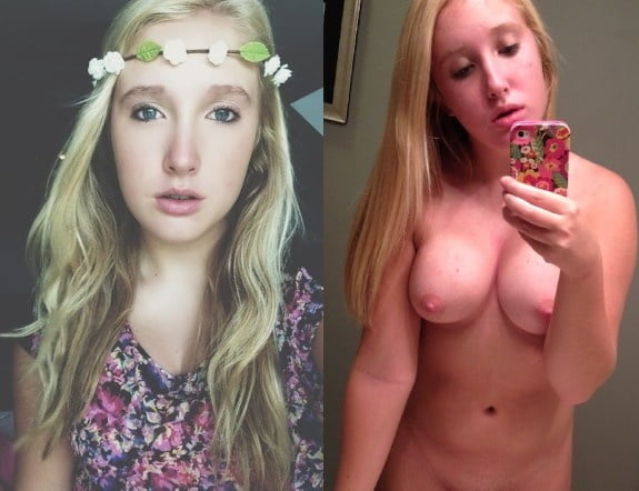 Blonde babes displayed on off dressed undressed before after #79804910