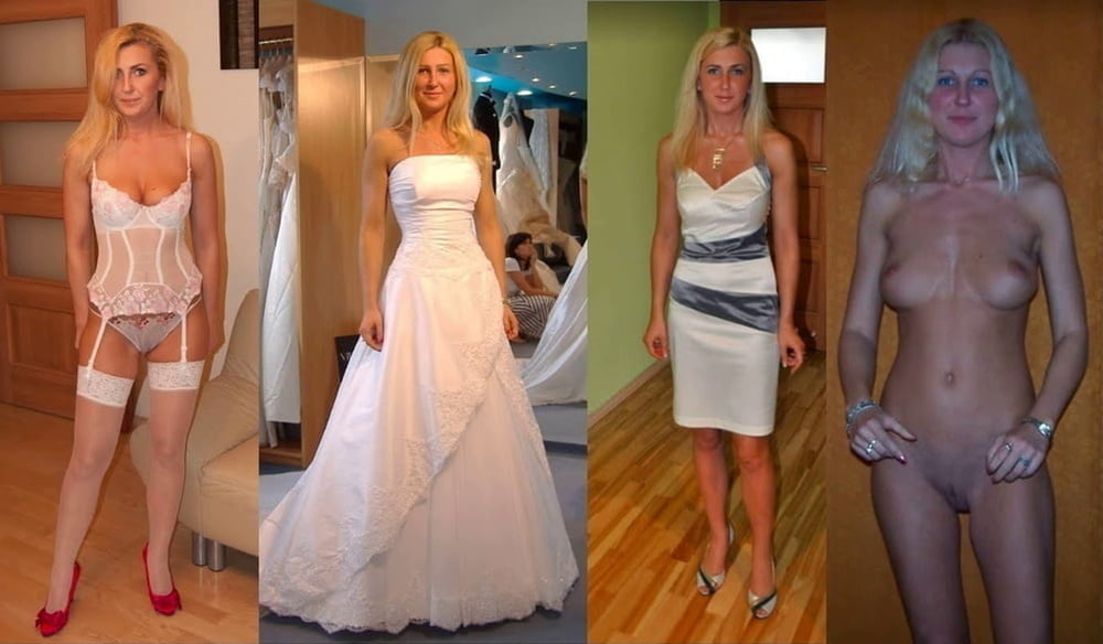 Blonde babes displayed on off dressed undressed before after #79804931