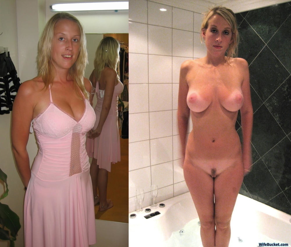 Blonde babes displayed on off dressed undressed before after #79804978