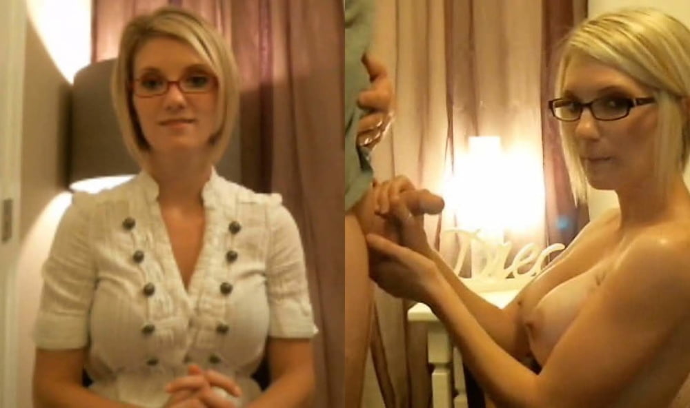Blonde babes displayed on off dressed undressed before after #79805005
