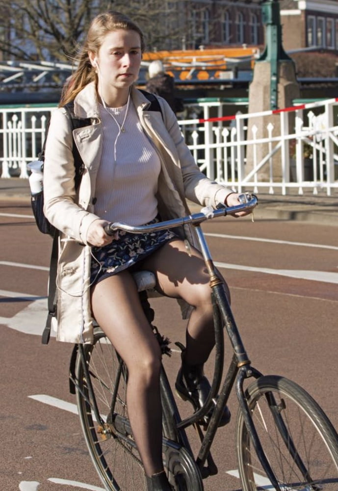 Biker&#039;s On The Street Wearing Pantyhose Vol.2 #89669149