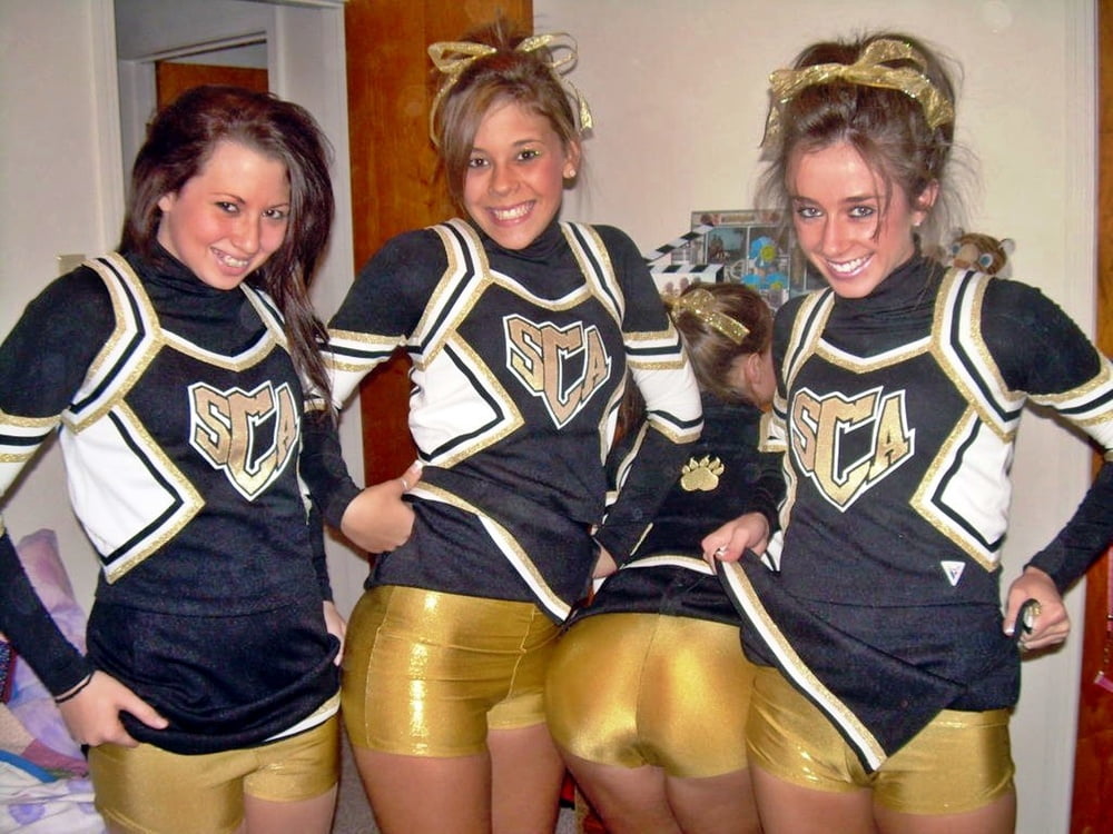 Random casual candid provocatively posing cheer girls
 #81369391