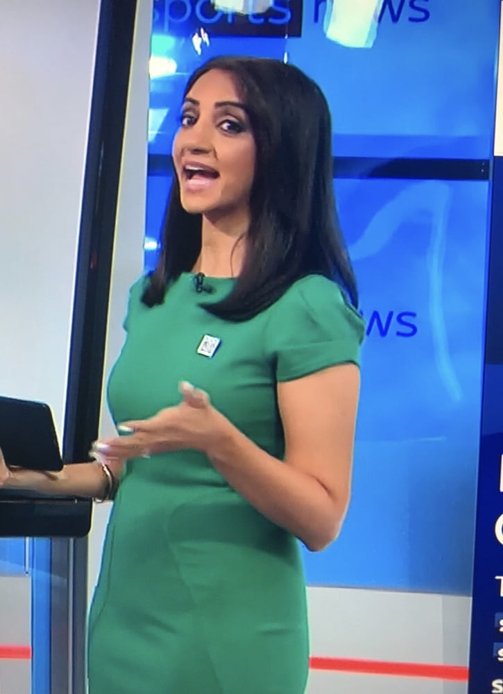 Wanking Hard For Bela Shah In Green Tight Dress (Sky Sports) #89316667
