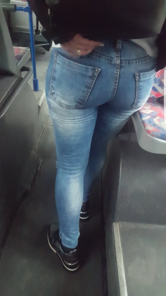 Serbian milf mom beautiful jeans ass in bus #106176894