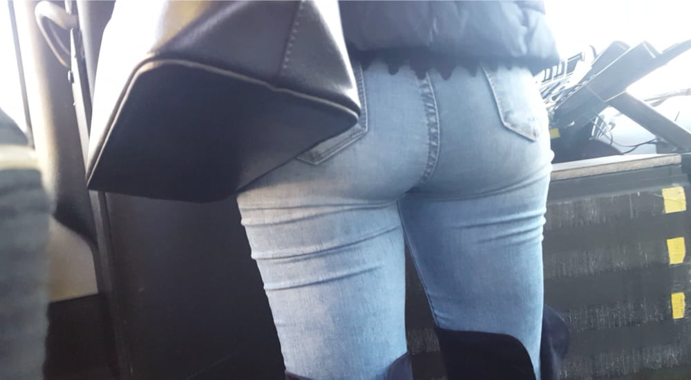 Serbian milf mom beautiful jeans ass in bus #106176920