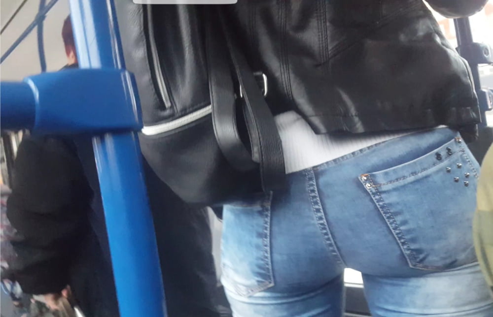 Serbian milf mom beautiful jeans ass in bus #106176941