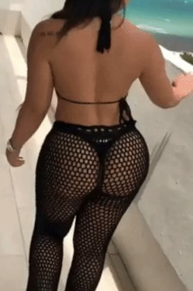 Sexy woman in black thong and mesh pants #93079931