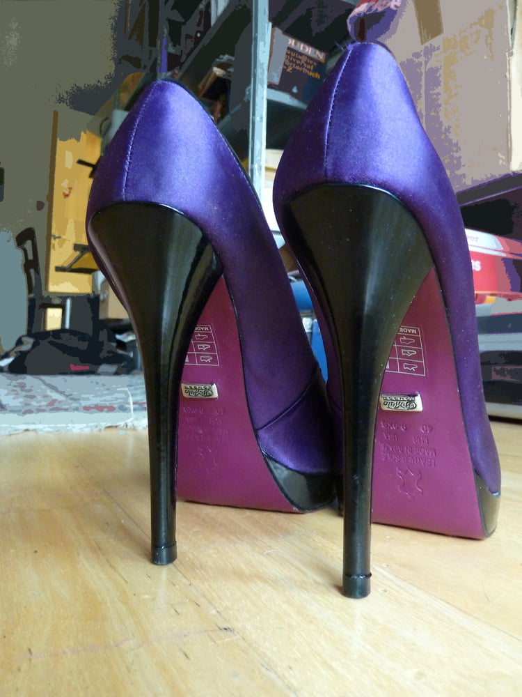 wife's purple Buffalo heels #106888539