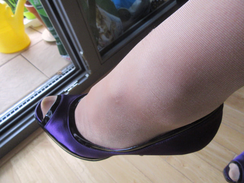 wife's purple Buffalo heels #106888545