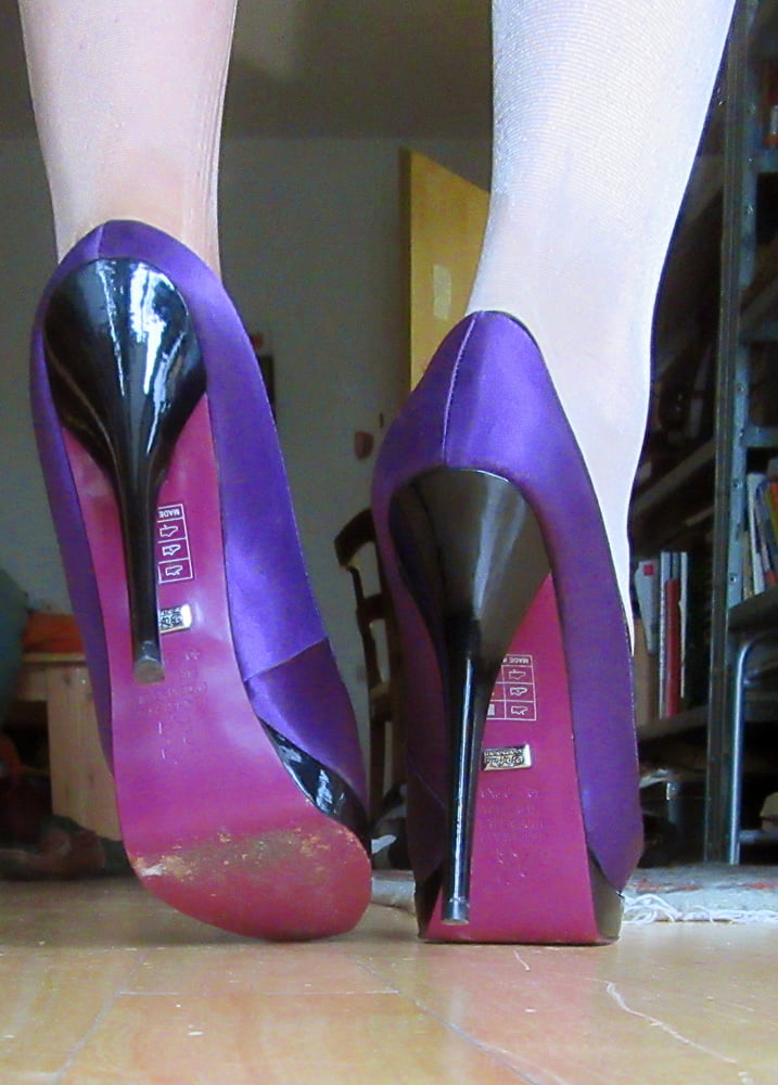 wife's purple Buffalo heels #106888547