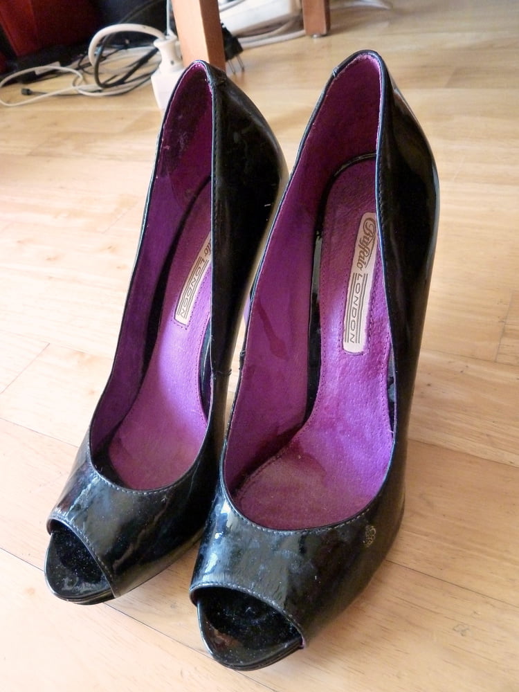 wife's purple Buffalo heels #106888563