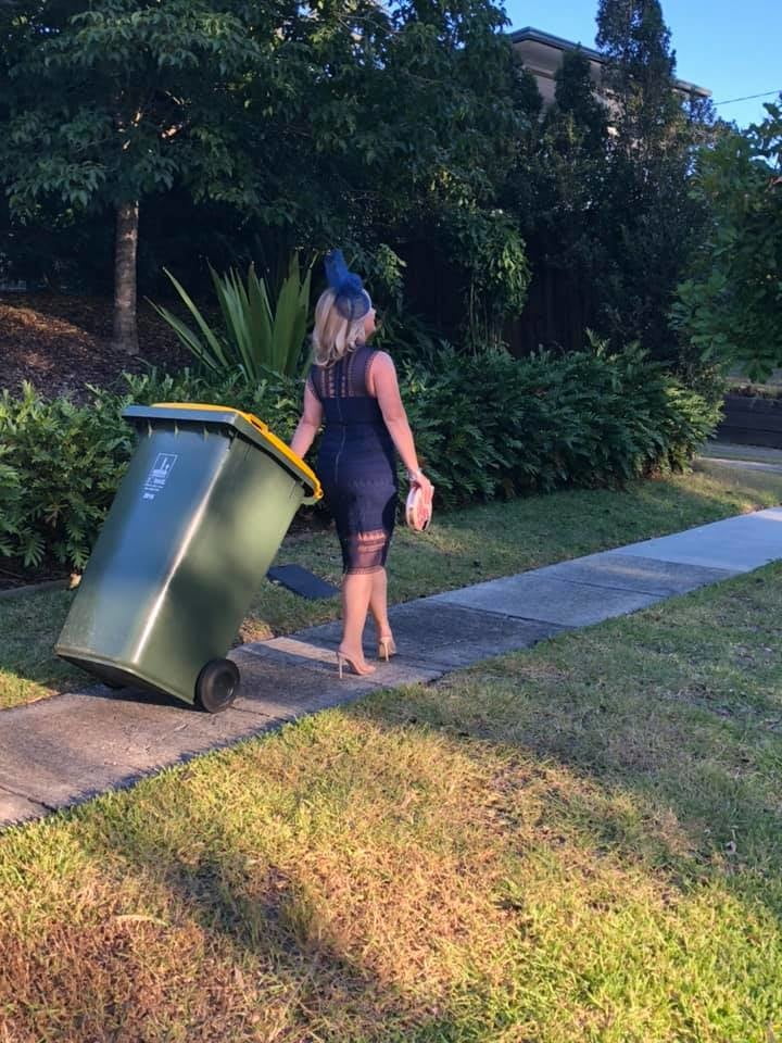DRESSED UP TAKING TRASH OUT #95488500