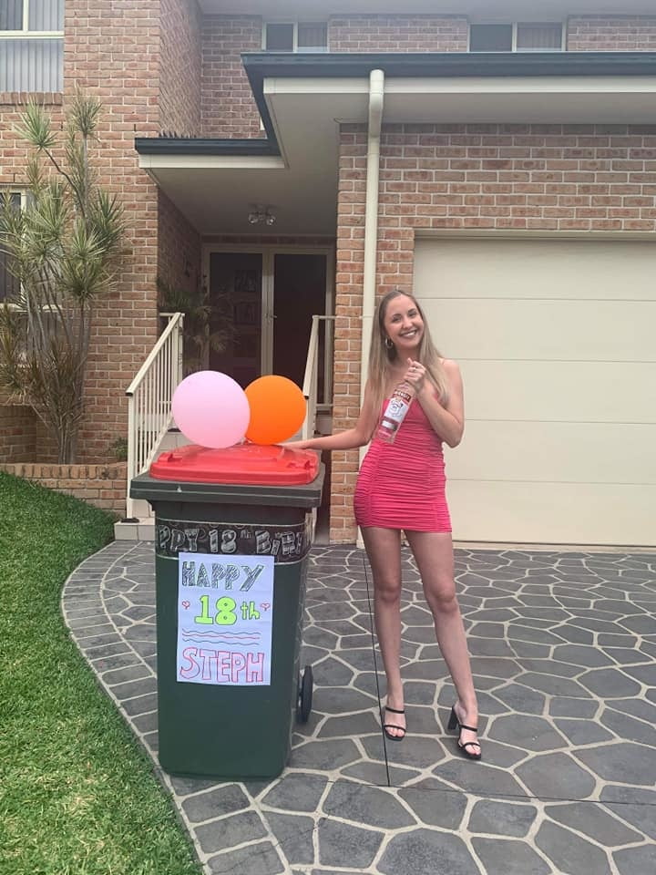 DRESSED UP TAKING TRASH OUT #95488544