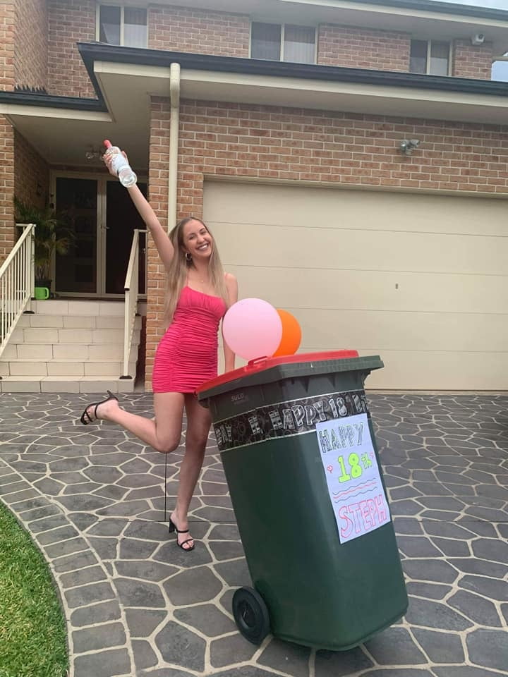 DRESSED UP TAKING TRASH OUT #95488584