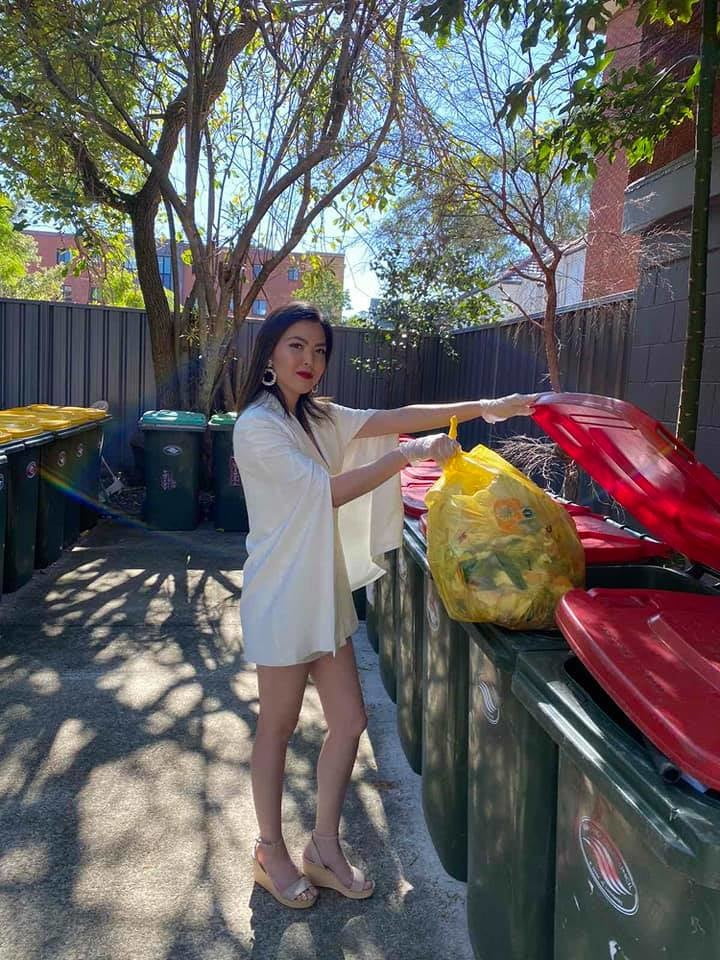 DRESSED UP TAKING TRASH OUT #95488638