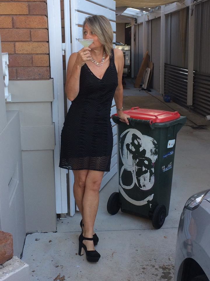 DRESSED UP TAKING TRASH OUT #95488691