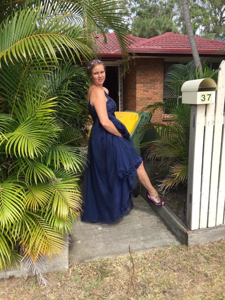 DRESSED UP TAKING TRASH OUT #95488720