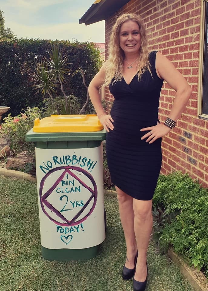 DRESSED UP TAKING TRASH OUT #95488732