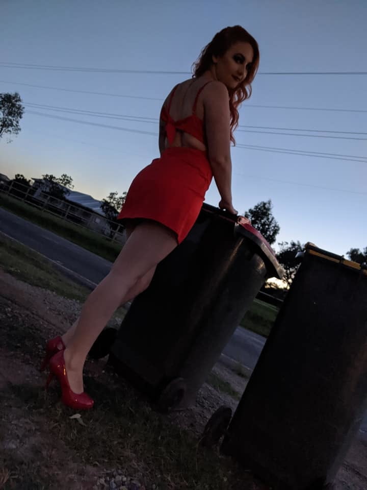 DRESSED UP TAKING TRASH OUT #95488777