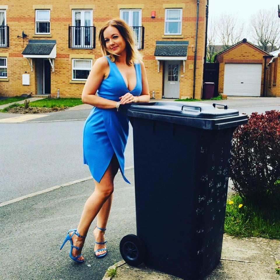 DRESSED UP TAKING TRASH OUT #95488780