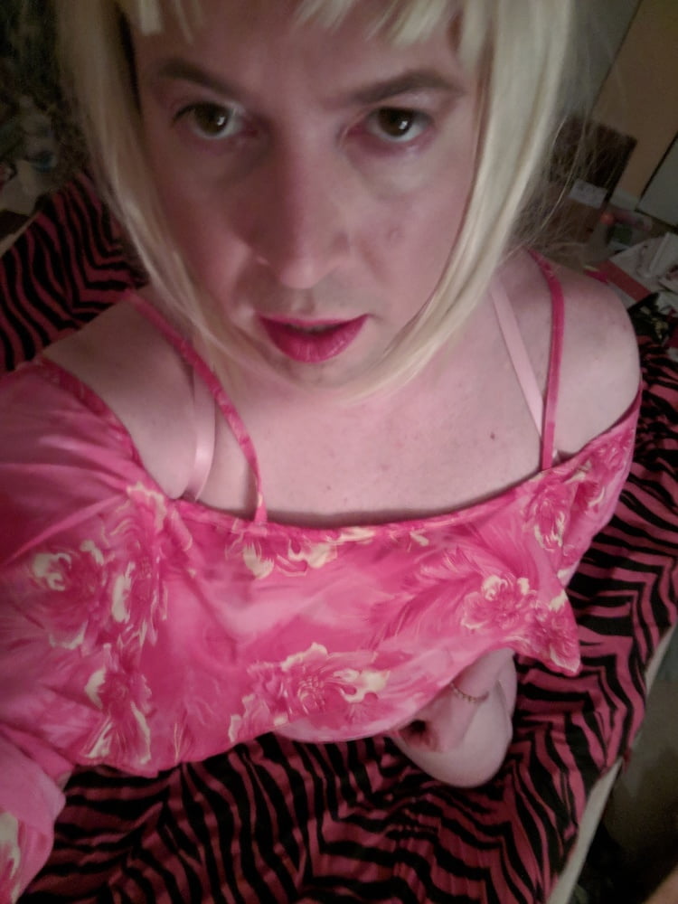 BBC Sissy Feels Cute in Pink Dress #106960012
