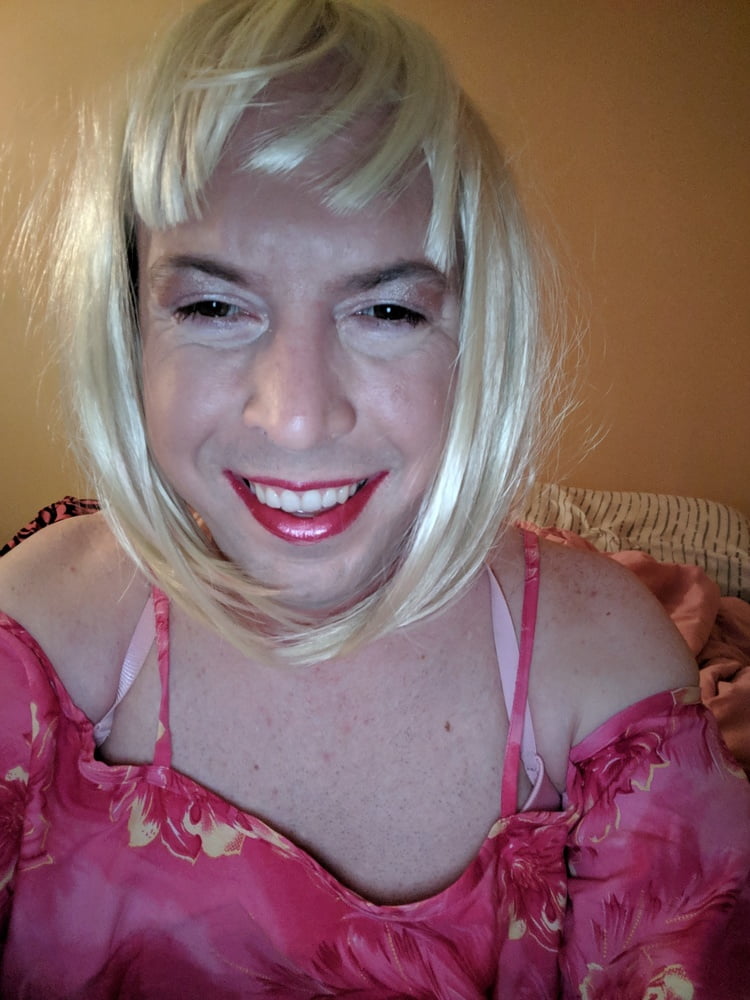 BBC Sissy Feels Cute in Pink Dress #106960047