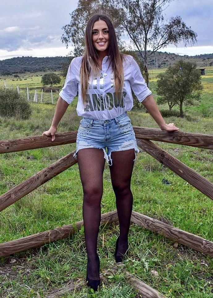 sexy european Natalia in tights pantyhose nylon legs #100657974