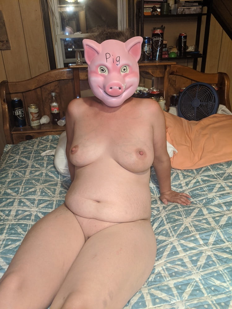 Pig showing her tits and holes #90694563