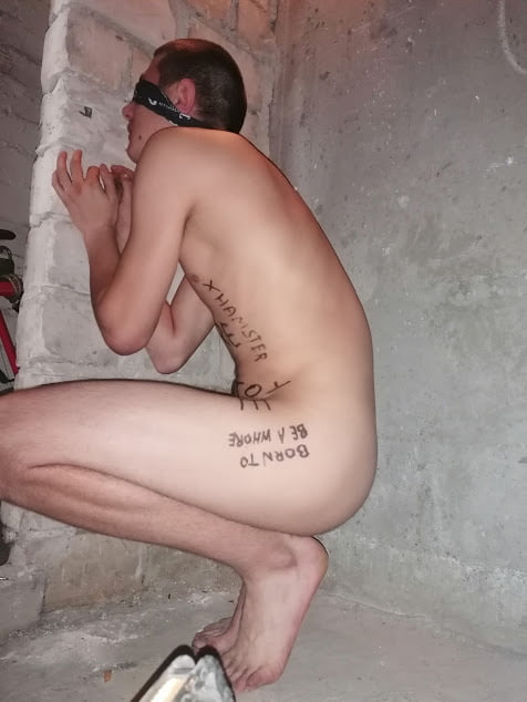 Slave body writing in dirty basement. Humiliation comment #107016711