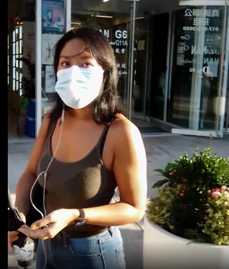Tight Asian Vaping in Mask #80175005
