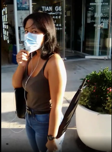 Tight Asian Vaping in Mask #80175008