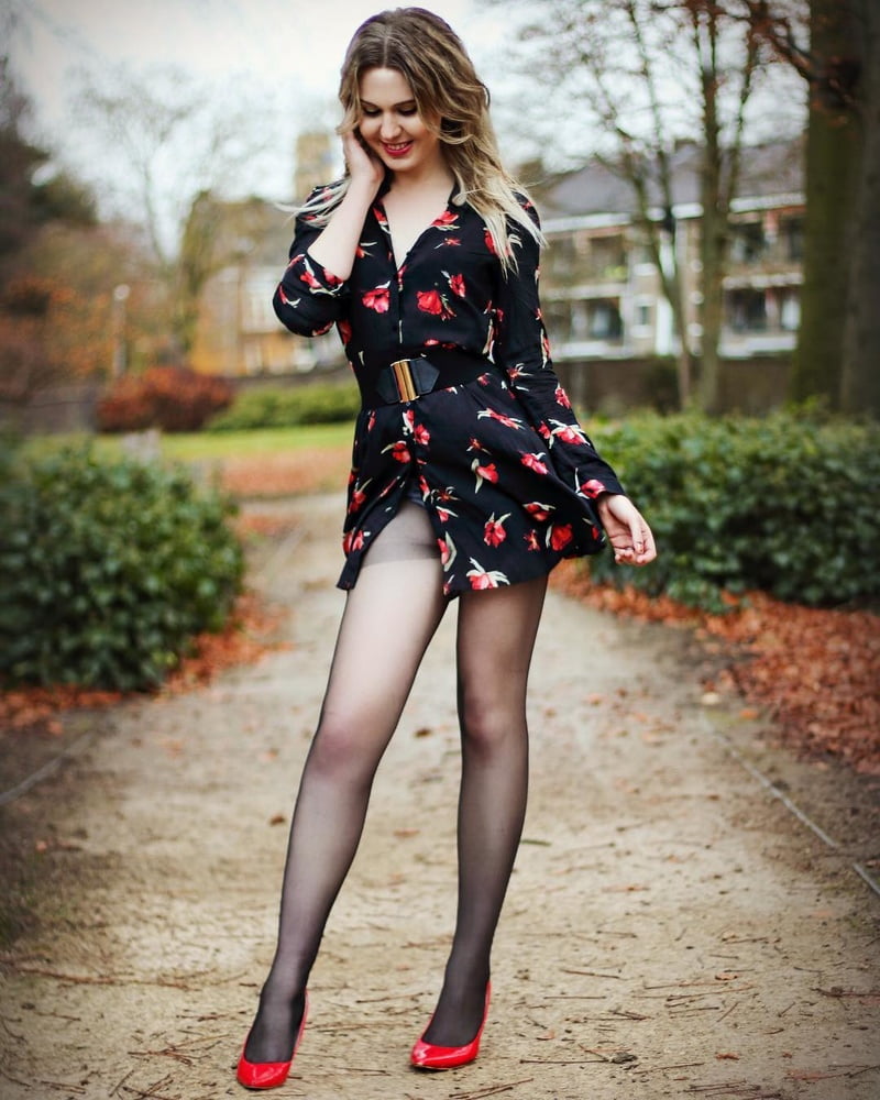 black stockings nylon pantyhose sexy legs 6 #105135881