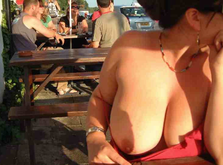Chibby mature with huge tits public flashing exhibition #79867134