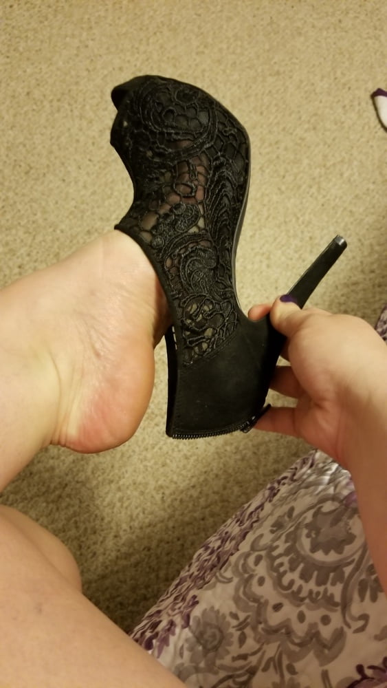 Playing in my shoe closet pretty feet heels flats milf  wife #106688797