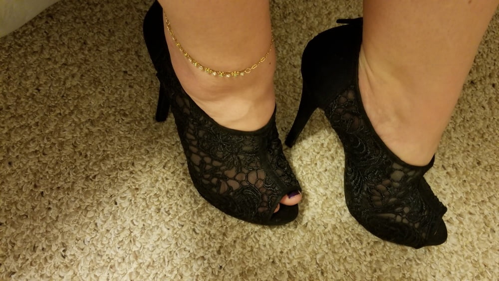 Playing in my shoe closet pretty feet heels flats milf  wife #106688842