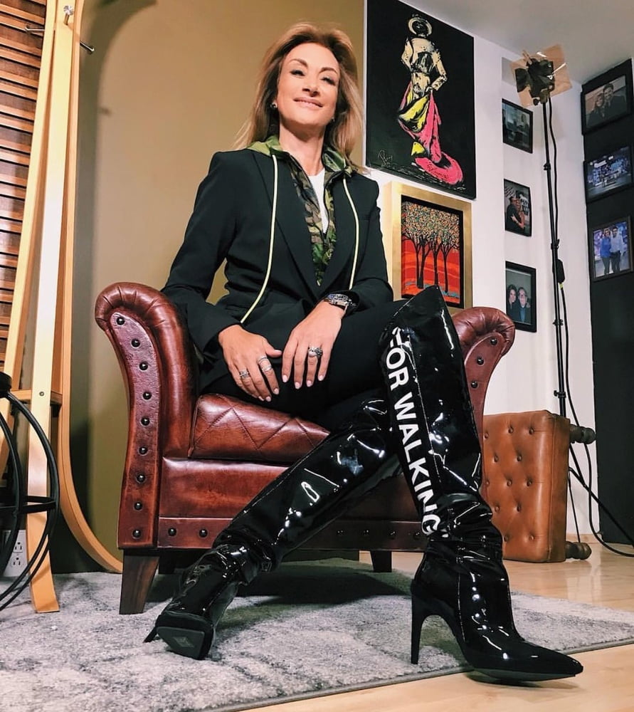 Female Celebrity Boots &amp; Leather - Adela Micha #79892994